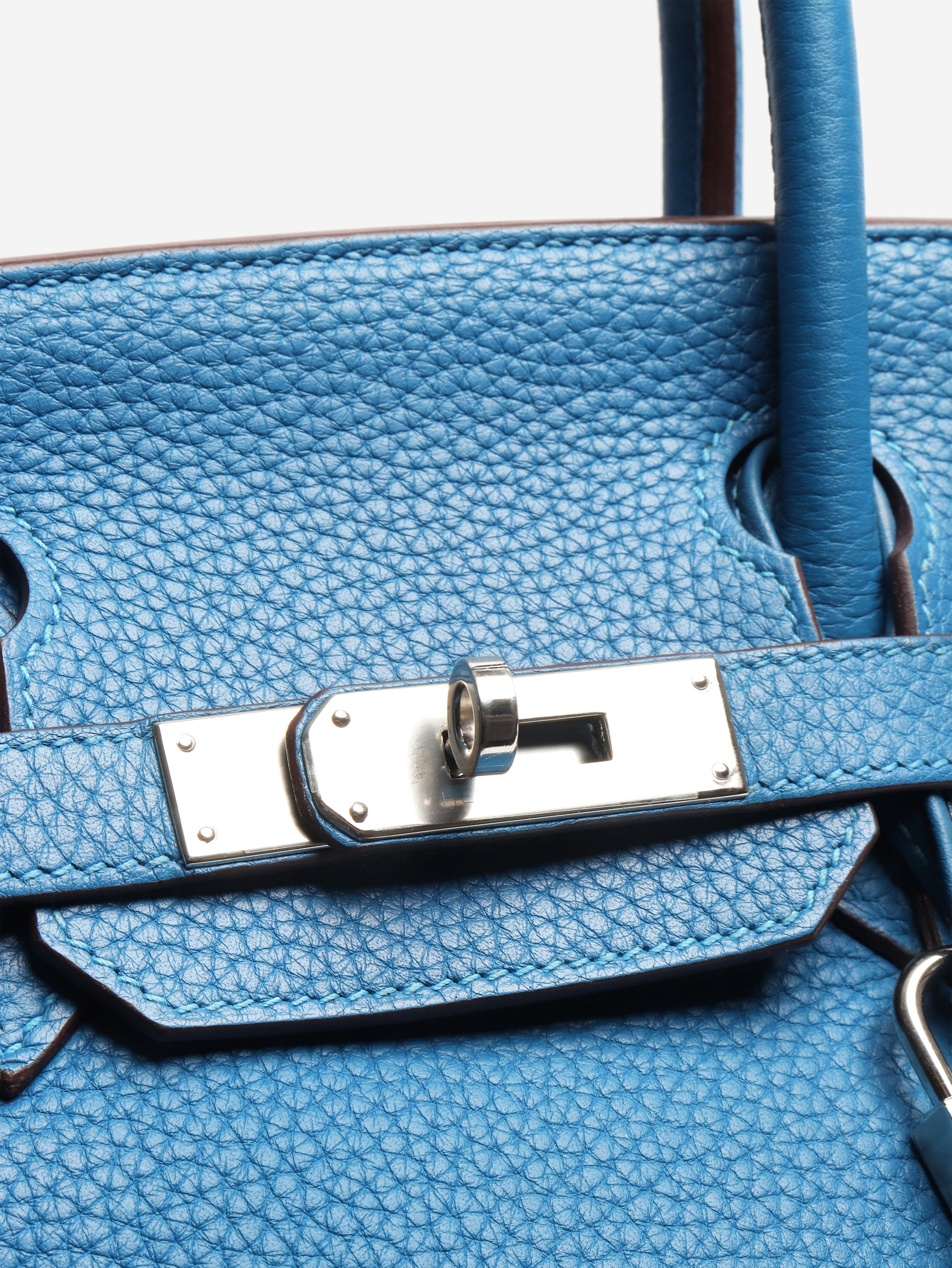 Blue Birkin 30 togo leather bag Top Handle Bags Hermes 