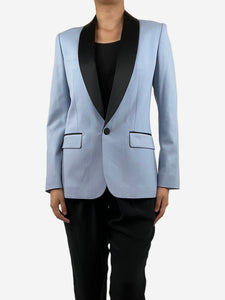 Racil Blue lapel wool blazer - size UK 8