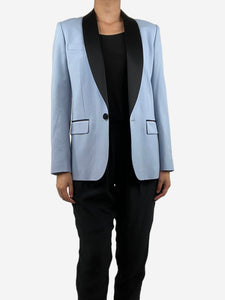 Racil Blue lapel wool blazer - size UK 8