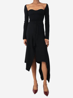 Black rib-knit asymmetric skirt - size XS Skirts Marques / Almeida 