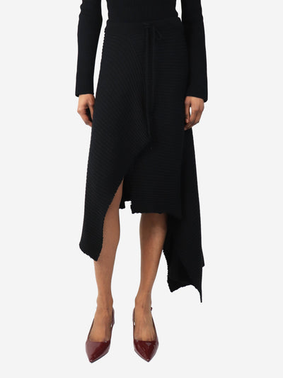 Black rib-knit asymmetric skirt - size XS Skirts Marques / Almeida 