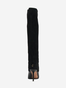 Jimmy Choo Black suede and leather knee-high boots - size EU 36.5