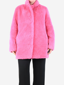 Meteo Yves Saloman Pink wool coat - size UK 14