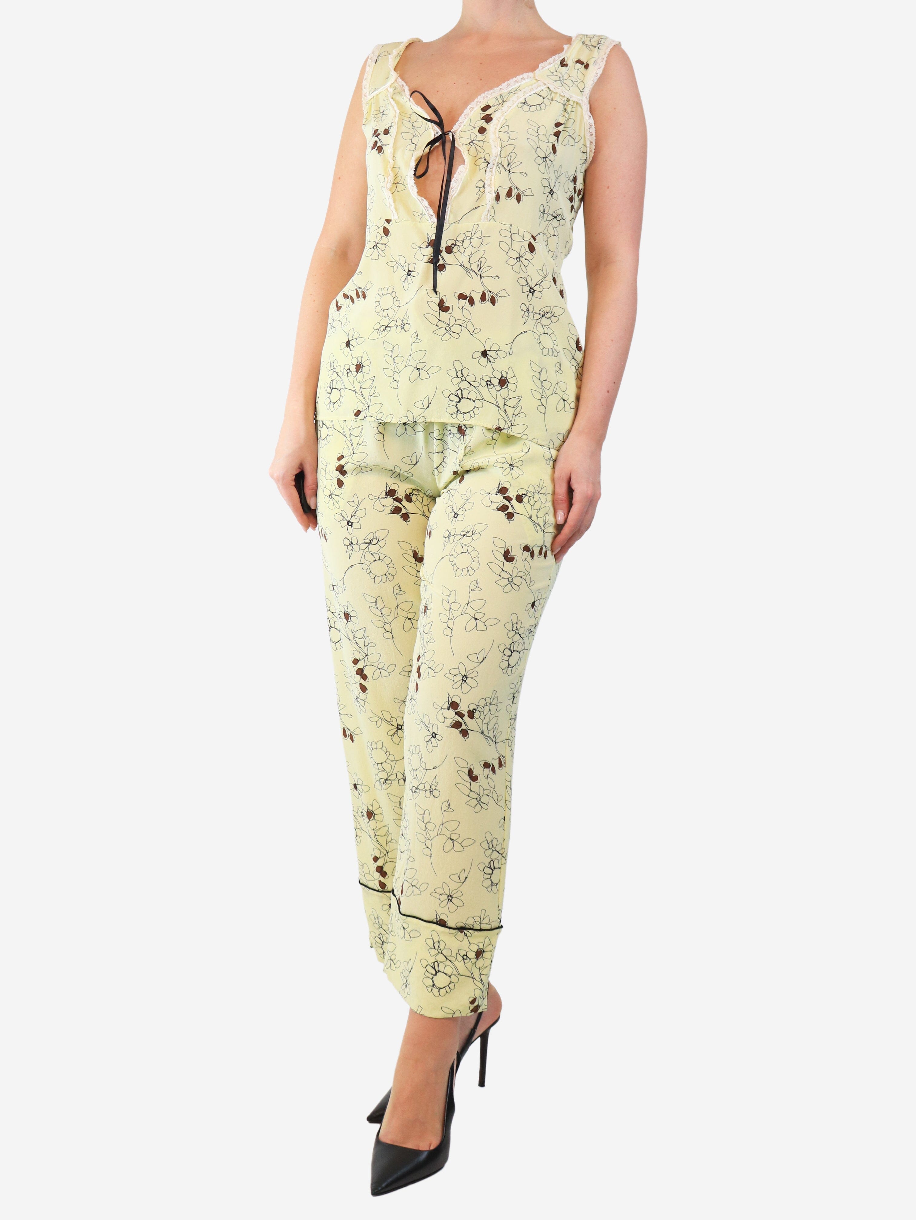 Yellow floral cami top and trouser set - size M Sets Marni 