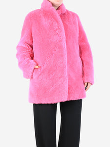 Meteo Yves Saloman Pink wool coat - size UK 14