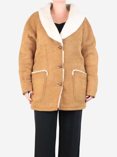 Tan sheepskin coat - size M Coats & Jackets Giuliva 