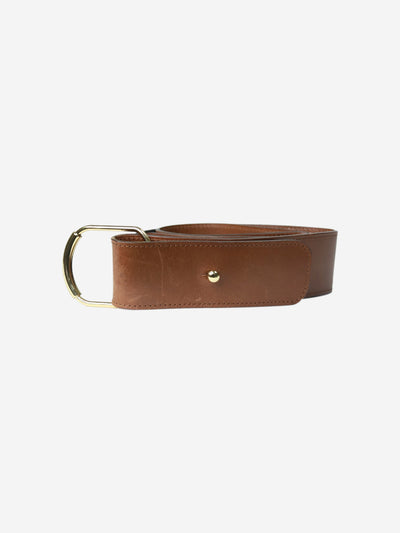 Brown leather gold hardware belt Belts Chloe 