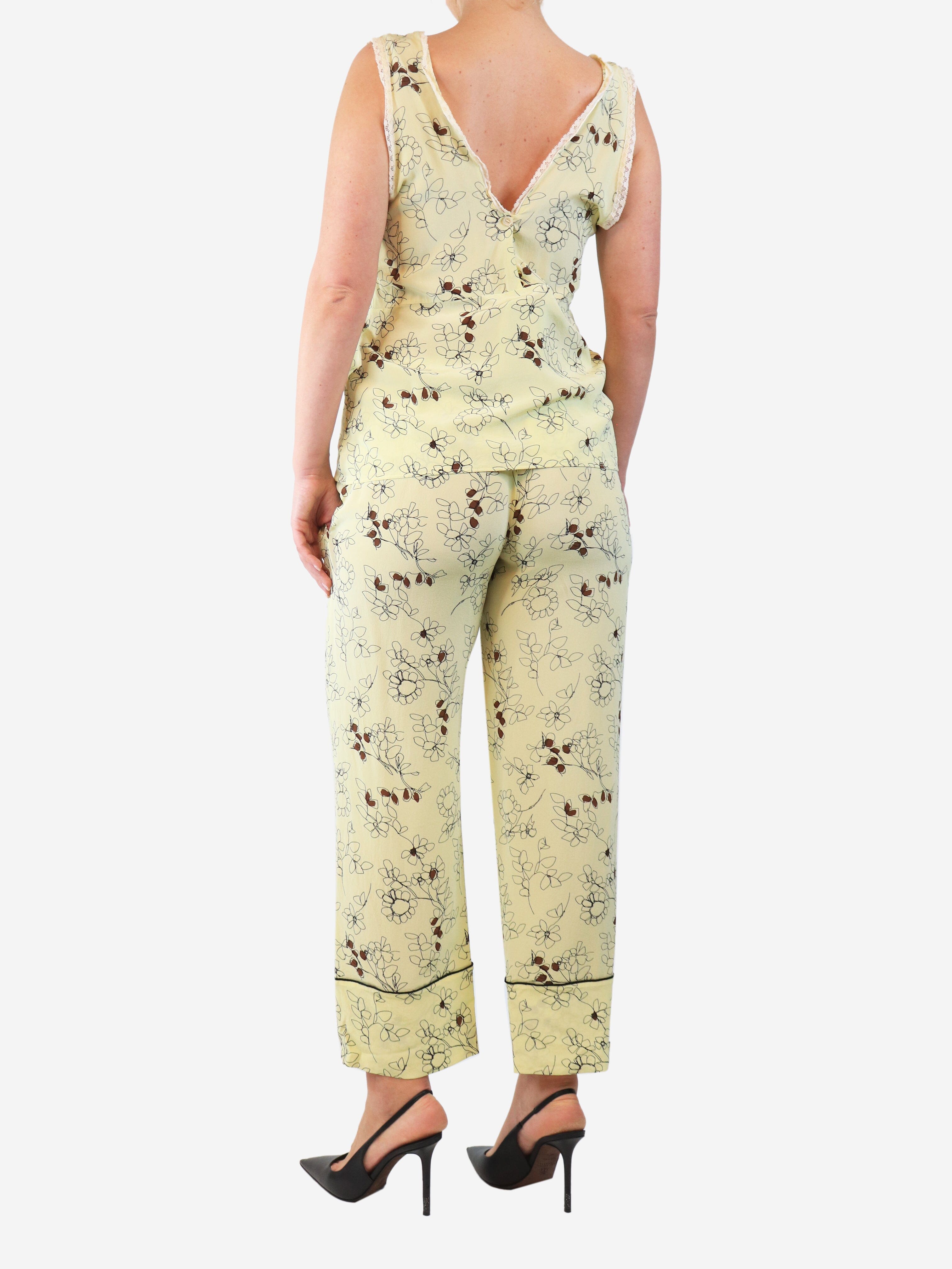 Yellow floral cami top and trouser set - size M Sets Marni 