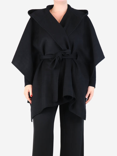 Black wool-blend hooded cape - size L Coats & Jackets Theory 