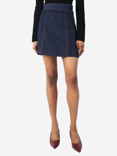 Blue denim mini skirt - size UK 8 Skirts Miu Miu 