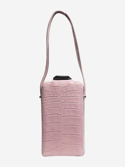 Lilac croc-embossed top handle bag Top Handle Bags Giorgio Armani Privé 