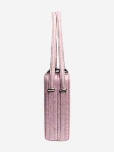 Giorgio Armani Privé Lilac croc-embossed top handle bag