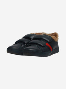 Gucci Blue faux fur lining trainers