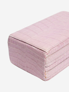 Giorgio Armani Privé Lilac croc-embossed top handle bag