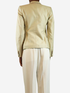 Maison Margiela Neutral single-buttoned blazer - size UK 6