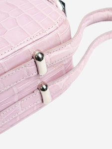 Giorgio Armani Privé Lilac croc-embossed top handle bag