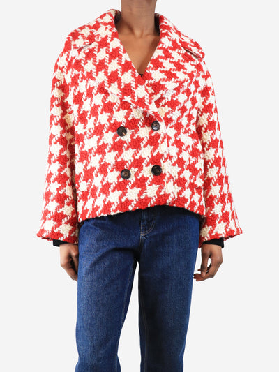 Red and white Statement swing coat - size UK 6 Coats & Jackets ME+EM 