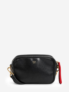 Black and brown FF embossed leather Mini Camera Case crossbody bag Cross-body Bags Fendi 