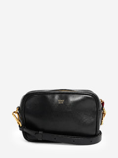 Black and brown FF embossed leather Mini Camera Case crossbody bag Cross-body Bags Fendi 
