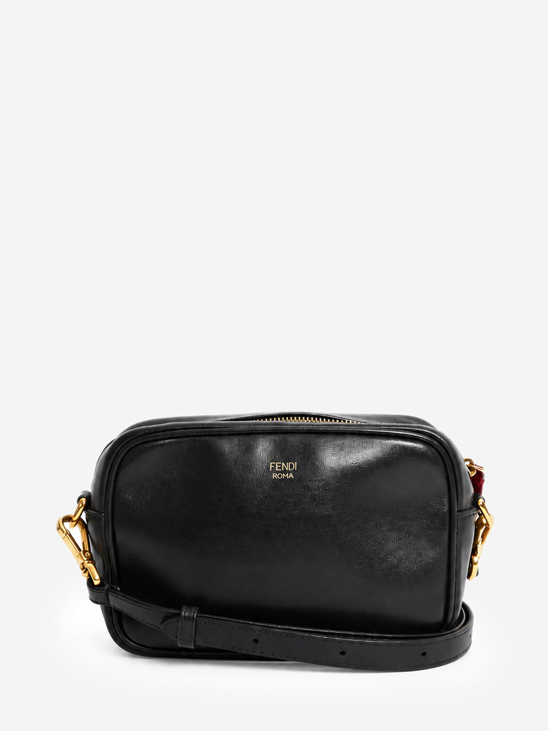 Black and brown FF embossed leather Mini Camera Case crossbody bag Cross-body Bags Fendi 