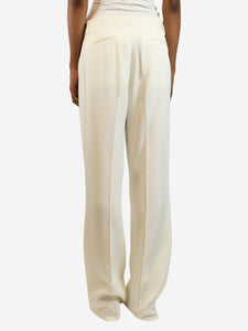 Victoria Beckham Ivory straight-leg trousers - size UK 6