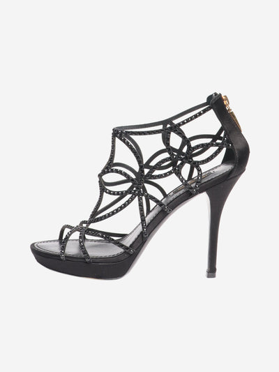 Black bejewelled strappy sandals - size EU 38.5 Heels Louis Vuitton 