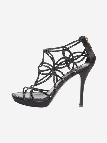 Black bejewelled strappy sandals - size EU 38.5 product image