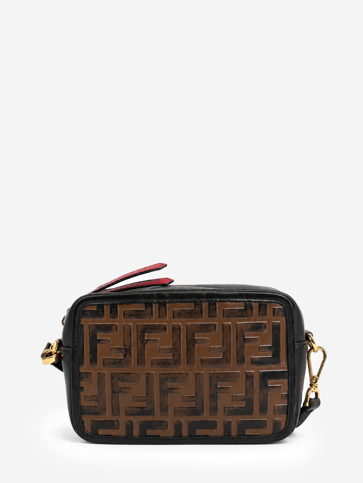 Black and brown FF embossed leather Mini Camera Case crossbody bag Cross-body Bags Fendi 