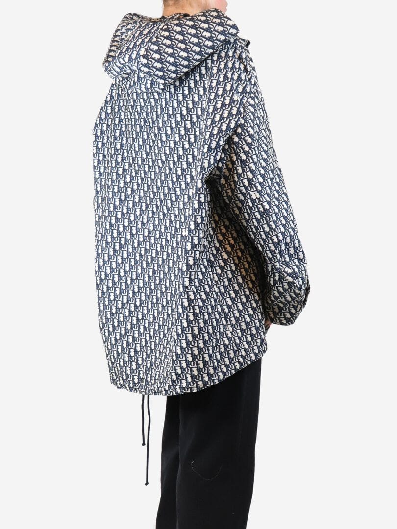 Dior pre-owned black and white digi houndstooth windbreaker - size S ...