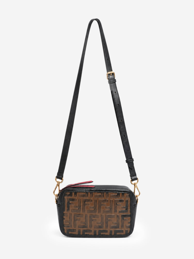 Black and brown FF embossed leather Mini Camera Case crossbody bag Cross-body Bags Fendi 