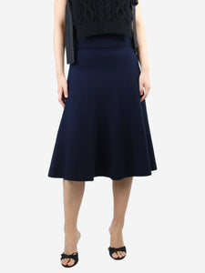 The Row Blue wool-blend pleated midi skirt - size UK 8