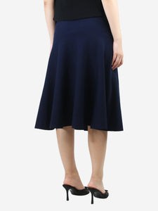 The Row Blue wool-blend pleated midi skirt - size UK 8