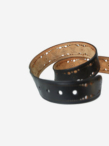 Louis Vuitton Black cutout branded belt