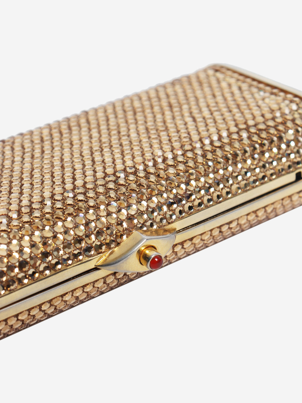 Gold crystal minaudière clutch bag Clutch bags Judith Leiber 