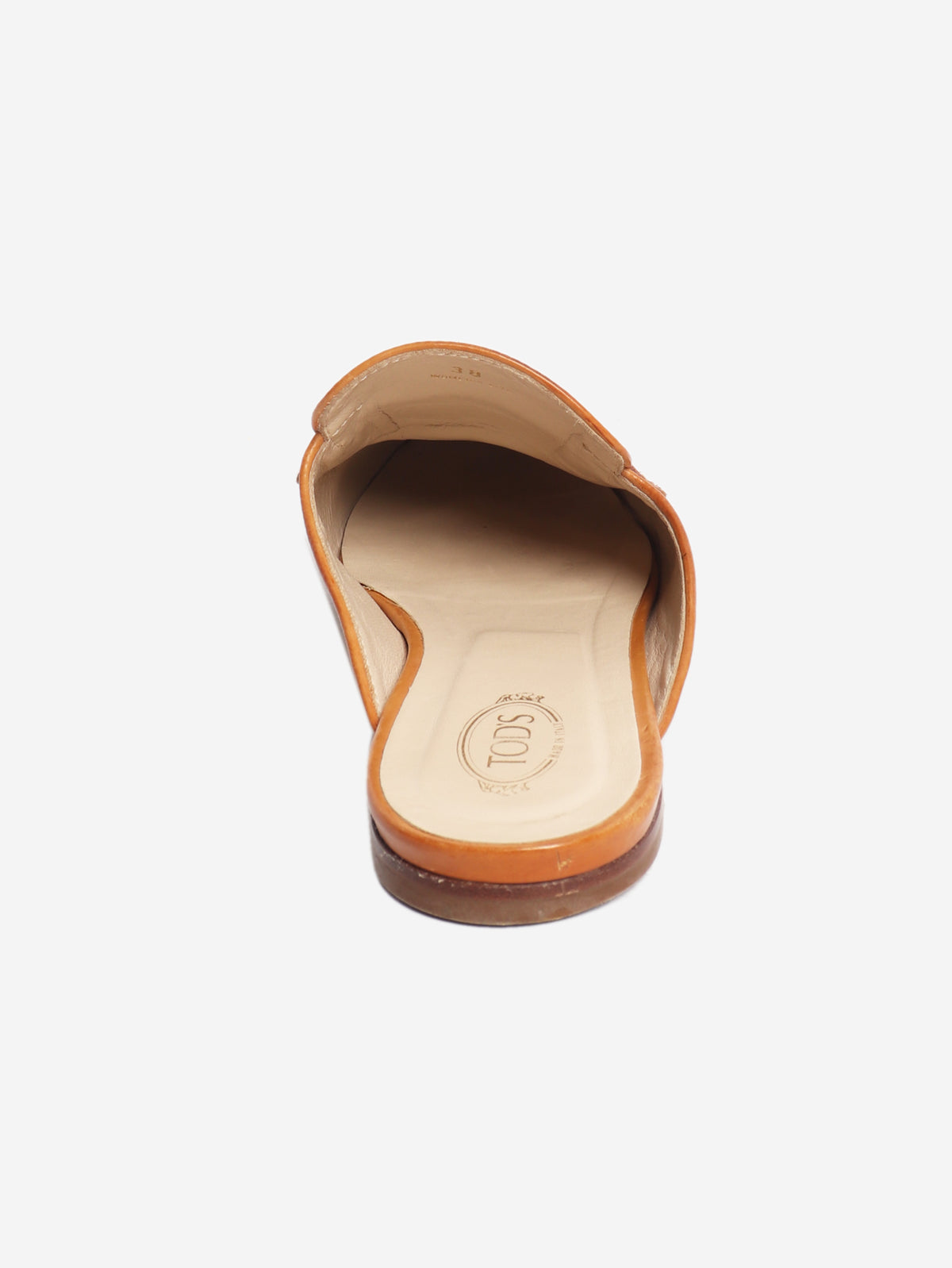 Tan Kate leather mules - size EU 38