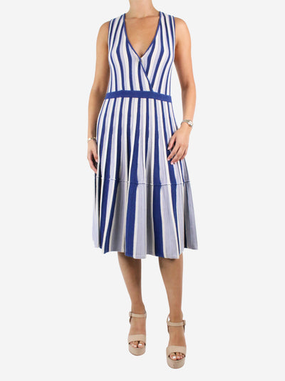 Blue striped knitted dress - size M Dresses N Peal