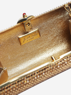Gold crystal minaudière clutch bag Clutch bags Judith Leiber 