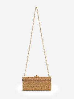 Gold crystal minaudière clutch bag Clutch bags Judith Leiber 