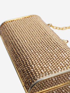 Gold crystal minaudière clutch bag Clutch bags Judith Leiber 