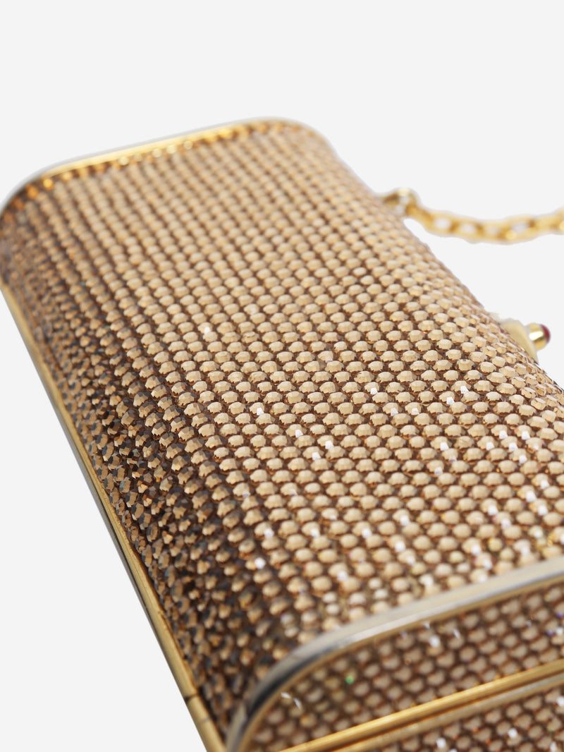 Gold crystal minaudière clutch bag Clutch bags Judith Leiber 