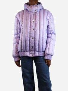 Carven Purple puffer coat - size UK 6