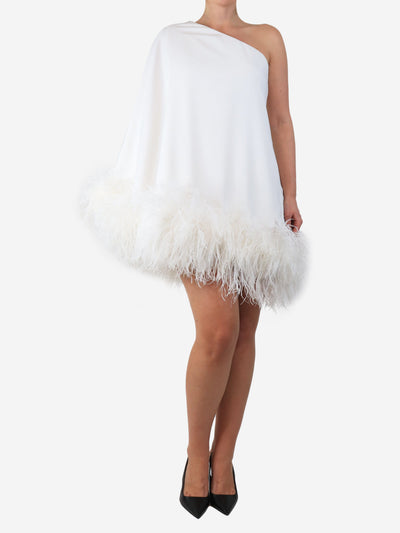 One Shoulder Dress With Feather Hem New Arrivals 