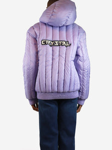 Carven Purple puffer coat - size UK 6