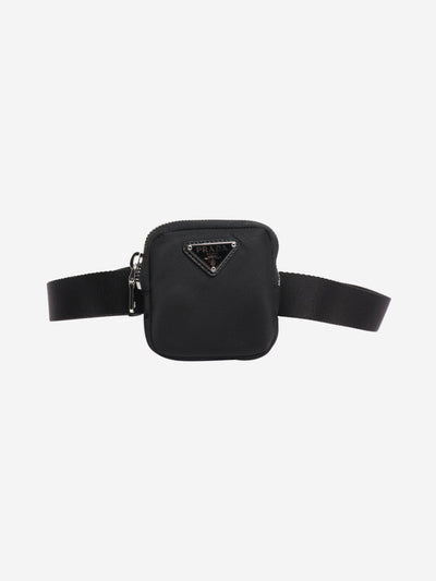 Black Re-Nylon belt pouch Belts Prada 