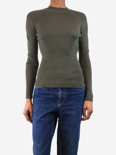 Green wool roll-neck jumper - size XS product image