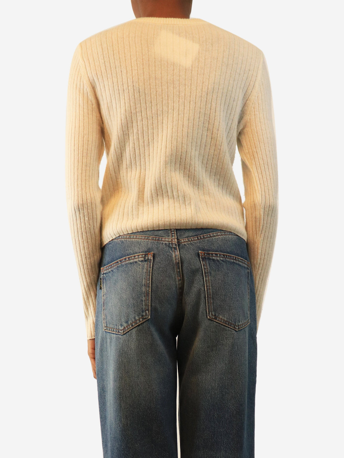 Cream cashmere cropped cardigan - size S Knitwear Paige 