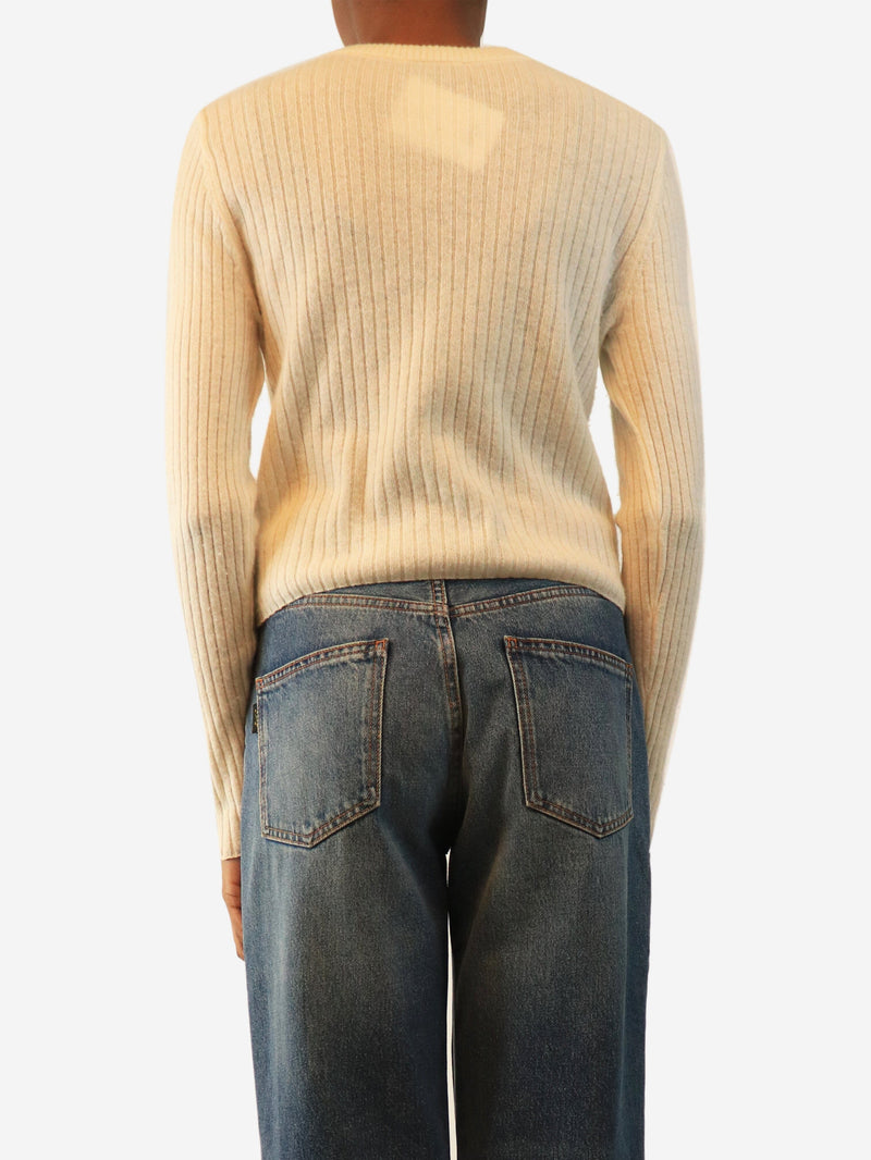 Cream cashmere cropped cardigan - size S Knitwear Paige 