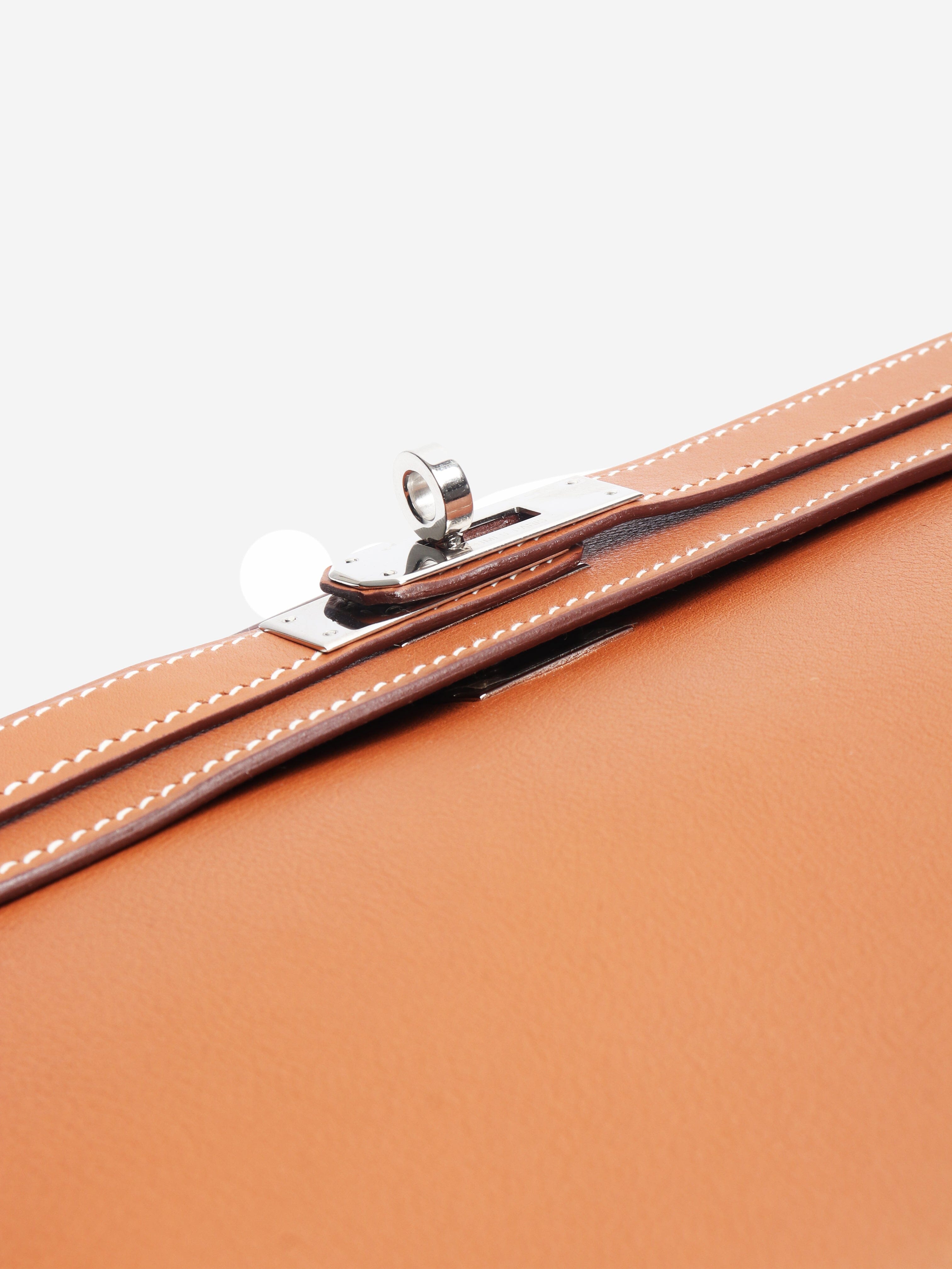 Brown 2007 kelly pochette bag Top Handle Bags Hermes 