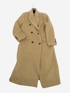 Marcela Neutral wool boyfriend coat - size One Size