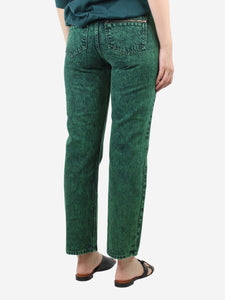 Proenza Schouler Green cropped straight-leg jeans - size UK 8